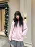 森馬（Semir）迪士尼米奇系列外套女連帽寬松2025春季新款刺繡夾克松弛顯瘦廓形 橡皮粉61216【俏皮粉】 M 160/84A 曬單實(shí)拍圖