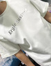 NYING美式麂皮絨短袖t恤男夏季新款高街潮牌印花五分半袖大碼寬松上衣 白色 XL （130-150斤） 曬單實(shí)拍圖