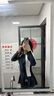 DK游泳衣女小胸性感聚攏韓國泡溫泉保守遮肚顯瘦連體泳裝 黑色 L 曬單實(shí)拍圖