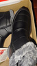 足力健艾爸爸足力健老人鞋男女款冬季高幫加絨加厚保暖防水防雪棉鞋舒適防滑雪 9203黑色男女款【皮面】 40 (250mm) 曬單實(shí)拍圖