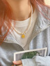 中國黃金（CHINA GOLD）黃金項鏈女士足金玫瑰花珍珠項鏈七夕情人節(jié)禮物送女友老婆 玫瑰花珍珠項鏈金重約1.2g（工費260） 曬單實拍圖