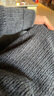 皮皮狗 秋冬新品 青果領(lǐng)絞花男開(kāi)衫套衫毛衣 AB灰白 M 170/92A 曬單實(shí)拍圖