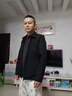 LAXSESU外套春秋男爸爸春裝翻領(lǐng)拉鏈夾克男士中老年新款大碼薄外套老年爺 [高密度]黑色翻領(lǐng) L 175/體重110-125斤 曬單實拍圖