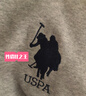 U.S. POLO ASSN.衛衣男秋季連帽開(kāi)衫外套男士運動(dòng)休閑上衣男 淺灰 L  曬單實(shí)拍圖