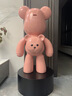 吉召輕奢暴力熊存錢(qián)罐大號落地擺件客廳裝飾品家居電視柜喬遷搬家禮物 櫻花粉happy熊+圓形黑底座 98cm 曬單實(shí)拍圖