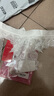 曼煙 情趣內(nèi)衣 女性感美臀蕾絲誘惑情趣內(nèi)褲透明丁字褲低腰無痕三角褲T褲制服 蕾絲花邊波紋內(nèi)褲 白 8268 曬單實拍圖