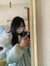艾萊依（ERAL）長款女士羽絨服甜美可愛風毛球上衣可脫卸狐貍毛領外套鴨絨保暖 冰清藍 S 155【建議80-110斤】 曬單實拍圖