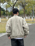 Calvin KleinJeans【防風防水】春秋男士ck戶外防曬棒球夾克外套J327097 PED-奶茶咖 S 曬單實拍圖