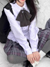 CTOX學(xué)院風(fēng)長(zhǎng)袖白襯衫女春秋2025新款設(shè)計(jì)感花邊下擺甜美內(nèi)搭襯衣上衣 襯衫 M 95-105斤 曬單實(shí)拍圖