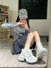 卡米高9CM內(nèi)增高老爹鞋女2025夏季網(wǎng)面透氣顯腳小厚底網(wǎng)紗休閑運(yùn)動(dòng)鞋ins 白色內(nèi)增高9cm 36 (230mm) 曬單實(shí)拍圖