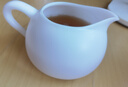 鈺銓龍門(mén) 冰種薄胎手柄公道杯 德化羊脂玉白瓷素燒手工防燙鷹嘴分茶器茶海 冰種素燒薄胎手柄公杯（約280ml) 曬單實(shí)拍圖
