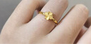 周六福  黃金戒指女款足金活口四葉草指環(huán)幸運草 計價(jià) 10號-2.26g 曬單實(shí)拍圖