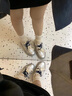 卡米高7公分內(nèi)增高洋氣德訓(xùn)鞋女2025夏季新款聯(lián)名阿甘鞋厚底休閑運動鞋 橡皮銀內(nèi)增高7cm 36 (230mm) 曬單實拍圖