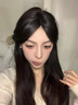 薇麗不用戴發(fā)網(wǎng)中分蕾絲假發(fā)女片頭頂補發(fā)增發(fā)量蓬松高顱頂層次長直發(fā) 氛圍八字劉海 自然色 55cm 曬單實拍圖