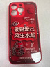 丁域適用iPhone16promax手機(jī)殼紅色新年款防摔帶掛繩蘋果15pro鏡頭全包玻璃殼個(gè)性輕奢14高檔13保護(hù)套 金屬漆玻璃殼紅色愛財(cái)愛己+掛繩 iPhone 15 曬單實(shí)拍圖