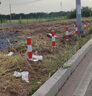 加厚鋼管警示柱鐵隔離防撞柱道路反光警示樁路樁道口標(biāo)停車欄桿高亮道口樁防撞 紅白114*800*1.5 曬單實(shí)拍圖