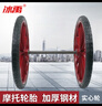 冰禹 BY-664 加厚手推車車輪 工地翻斗車配件輪子 1套加厚耐磨實心輪 可定制 曬單實拍圖