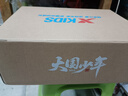 特步（XTEP）兒童童鞋大字母涂鴉全革旋鈕扣街頭籃球鞋 雪青紫/特步白 37碼 曬單實(shí)拍圖