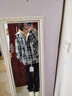 取歐（QUOU）冬裝青年羊羔毛棉服男小香風(fēng)格子冬季外套潮牌潮流羊羔絨加厚棉衣 M166黑色 L 115至135斤可穿 曬單實(shí)拍圖