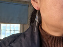 蘇十六925銀三角流蘇耳環(huán)女潮流時尚個性耳釘長款銀耳飾七夕禮物送女友 幾何三角流蘇耳環(huán) 曬單實拍圖