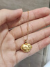 周大生黃金吊墜足金福蛇鎖包掛墜本命蛇年生肖送老婆送媽媽父母生日禮物 吊墜金重約2.1g（贈(zèng)金色銀鏈） 曬單實(shí)拍圖