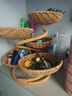 貞喜氣多層果盤(pán)果盤(pán)客廳高級手工仿藤編織水果盤(pán)迎客松家用零食收納果籃 【迎客松果盤(pán)】 5層 曬單實(shí)拍圖