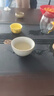 仟源匯（Qianyuanhui）米黃汝窯功夫茶具茶杯子主人杯單杯女開(kāi)片品茗杯單個(gè)汝瓷茶碗陶瓷 米黃汝窯方圓杯-主人杯 曬單實(shí)拍圖