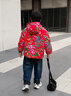 兒童東北大花棉襖男女童棉服冬季2025新款國風(fēng)紅色加厚外套3-15歲 連帽花棉襖【男女可穿】 130 曬單實(shí)拍圖