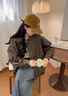 夏雨瑤韓系皮衣外套女2025春秋新款短外套女顯瘦外穿棒球服夾克時(shí)尚百搭 咖色 M 90-100斤 曬單實(shí)拍圖