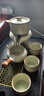 瓷牌茗茶具（cipaiming teaset）汝窯功夫茶具套裝家用陶瓷泡茶壺茶杯懶人石墨高檔自動茶具整套 汝窯富竹自動茶具六杯+茶盤 曬單實拍圖