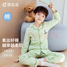 頂瓜瓜頂呱呱男童睡衣套裝純棉春秋長(cháng)袖長(cháng)褲兩件套青少年家居服 藍色170 曬單實(shí)拍圖