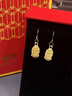 中國黃金（CHINA GOLD）佛頭黃金耳墜女款足金吉祥佛像耳鉤耳環(huán)情人節(jié)生日禮物送女友媽媽 佛頭耳墜【贈S925銀圓珠耳鉤】約0.6g 曬單實(shí)拍圖