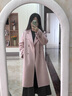 自巧（ZIQIAO）小個(gè)子正肩100%全羊毛雙面呢大衣女2023冬季新款毛呢西裝外套 櫻草粉 S (3碼) 曬單實(shí)拍圖