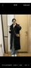 GARNUO中戲同款羽絨服女中長款過膝連帽2025新款冬季白鴨絨加厚黑色外套 黑色 M 【101-110斤】 曬單實拍圖