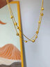 中國(guó)黃金（CHINA GOLD）足金星星黃金手鏈女款計(jì)價(jià)轉(zhuǎn)運(yùn)珠時(shí)尚七夕情人節(jié)禮物送女朋友老婆 【玫瑰禮盒】怦然心動(dòng)手鏈 約4g 曬單實(shí)拍圖