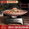 陶煲王固體酒精專(zhuān)用陶瓷干鍋鍋具瓦煲仔飯砂鍋小沙鍋家用酒精爐淺口鍋仔 干煲+酒精爐+酒精塊1包 900ml 曬單實(shí)拍圖