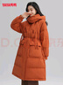 鴨鴨（YAYA）羽絨服女長(cháng)款時(shí)尚連帽保暖收腰洋氣鴨絨女士羽絨服外套女 曬單實(shí)拍圖