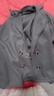 啄木鳥(niǎo)2026秋冬新款雙面呢大衣毛呢外套女短款小個(gè)子寬松外搭西裝領(lǐng)子潮 灰色 L 曬單實(shí)拍圖