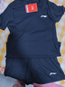 李寧速干運動(dòng)套裝女款夏季冰絲T恤短袖短褲大碼寬松休閑女士上衣服飾 黑色-速干-斜插口袋 S /165（女生建議拍小一碼） 曬單實(shí)拍圖