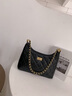 viney斜挎包包女包輕奢單肩包品牌鏈條包生日禮物送女友老婆 【黑色】高檔實(shí)用洋氣腋下包 時(shí)尚百搭休閑小眾腋下包 曬單實(shí)拍圖