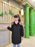 G.duck小黃鴨長(cháng)款洋氣羽絨服女童女孩中大童新款白鴨絨加厚保暖外套 黑色環(huán)保大毛領(lǐng) 防風(fēng)面料 140cm 曬單實(shí)拍圖