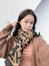 CRANTA KOMEIA圍巾女冬季2025新款韓版加厚保暖圍脖披肩生日禮物送女友老婆 棕色 高級感ck風(fēng)送女朋友愛(ài)人實(shí)用高檔 曬單實(shí)拍圖