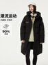 坦博爾羽絨服女長(zhǎng)款運(yùn)動(dòng)休閑百搭保暖厚款連帽外套550768Z 黑色 165 曬單實(shí)拍圖