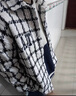 唐號春秋款小香風(fēng)刺繡外套男高級感痞帥工裝夾克潮牌寬松休閑格子襯衫 XXF008 白色 L 曬單實(shí)拍圖