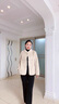 羅蒙（ROMON）媽媽冬裝仿貂絨新中式保暖外套中老年女裝2025新款50歲中老年女裝 白灰色 M 曬單實(shí)拍圖