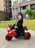 吉萊福兒童電動(dòng)摩托車(chē)兒童摩托車(chē)3-6歲兒童電動(dòng)車(chē)玩具車(chē)可坐人兒童車(chē) 兩輪紅|單驅+4.5A電瓶 曬單實(shí)拍圖