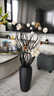 北歐風(fēng)寬口仿真大口徑擺件桌面創(chuàng  )意插花手工拉絲花瓶 手工黑色拉絲花瓶 曬單實(shí)拍圖
