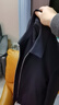 紅都男士羊毛含桑蠶絲夾克鵝絨內(nèi)膽可拆加厚保暖兩穿上班干部款男外套 鵝絨內(nèi)膽可拆深藍(lán)色JT7819-2 2XL (185/100A) 曬單實(shí)拍圖