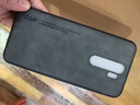 遼科適用小米紅米Note8Pro手機殼羊巴皮保護套車載磁吸抗震防摔輕奢復古商務皮質高檔手機保護套男 紅米Note8 Pro【石墨灰】 羊巴皮保護套   配屏幕膜 曬單實拍圖