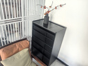 瀾熙世家實(shí)木黑色五八十二斗柜餐邊柜復古簡(jiǎn)約臥室床尾置物柜抽屜收納柜子 【隕石黑】0.7m五斗柜（巖板面） 曬單實(shí)拍圖